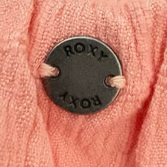 Roxy Size L Another Day Off The Shoulder Romper Linen Blend Coral Beach NWT - Picture 6 of 13